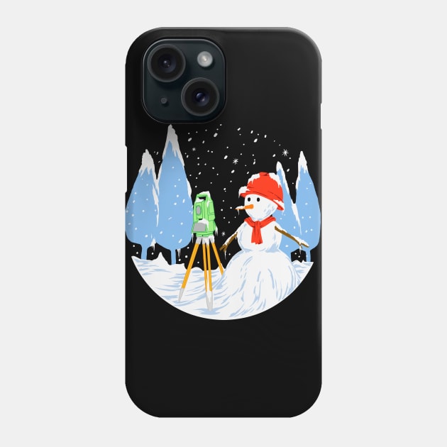 snowman surveyor Phone Case by AZMTH CLOTHING