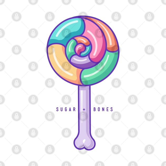Rainbow Swirl Round Lollipop by Sugar & Bones