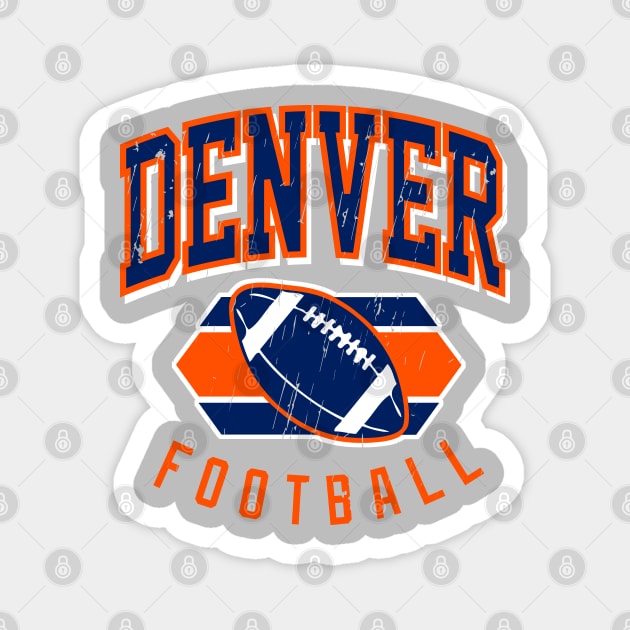 Vintage Denver Football Magnet by funandgames