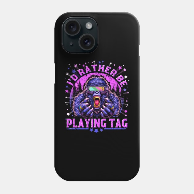 I'd Rather Be Playing Tag Gorilla Monke Tag Gorilla VR Gamer Phone Case by WestKnightTees