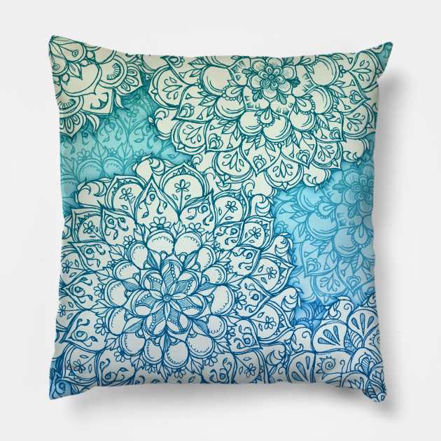 Ballpoint Pen Doodle Poem Pillow by micklyn