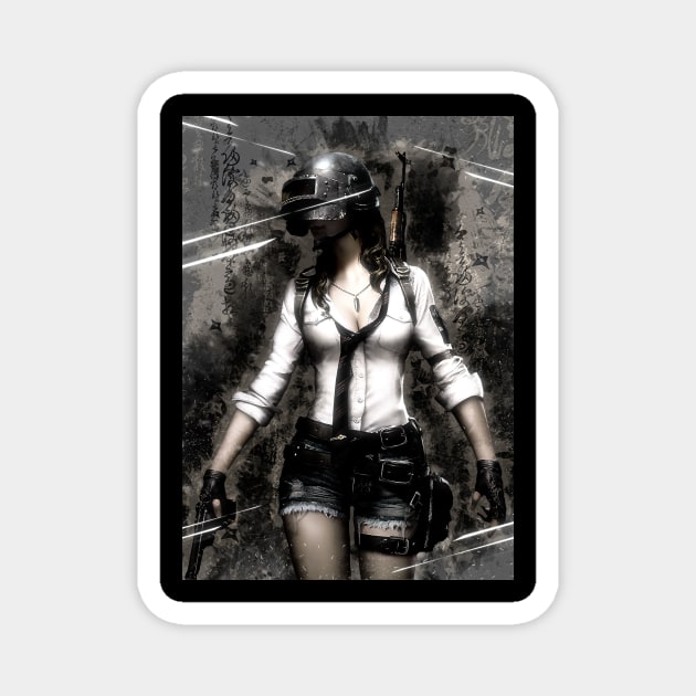 Pubg girl Magnet by Durro