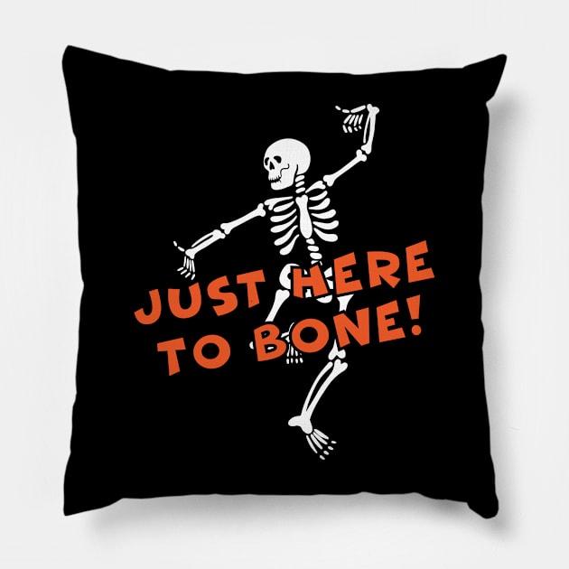 Just Here to Bone Pillow by TipsyCurator