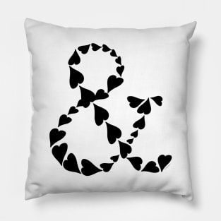 Love Ampersand Hearts And Symbol Sign Pillow