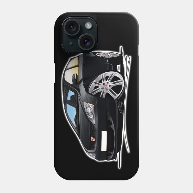 Honda Civic Type-R (EP3) Black Phone Case by y30man5