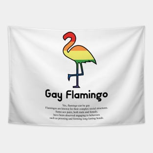 Gay Flamingo G5b - Can animals be gay series - meme gift t-shirt Tapestry