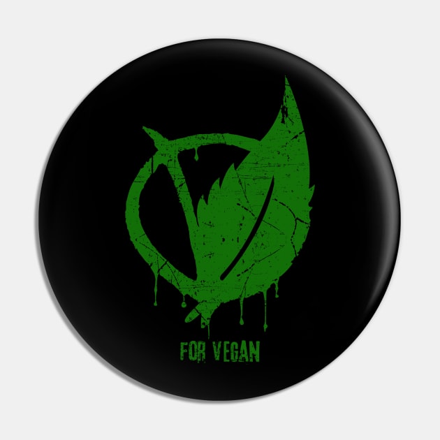 V for Vegan Pin by EddieBalevo