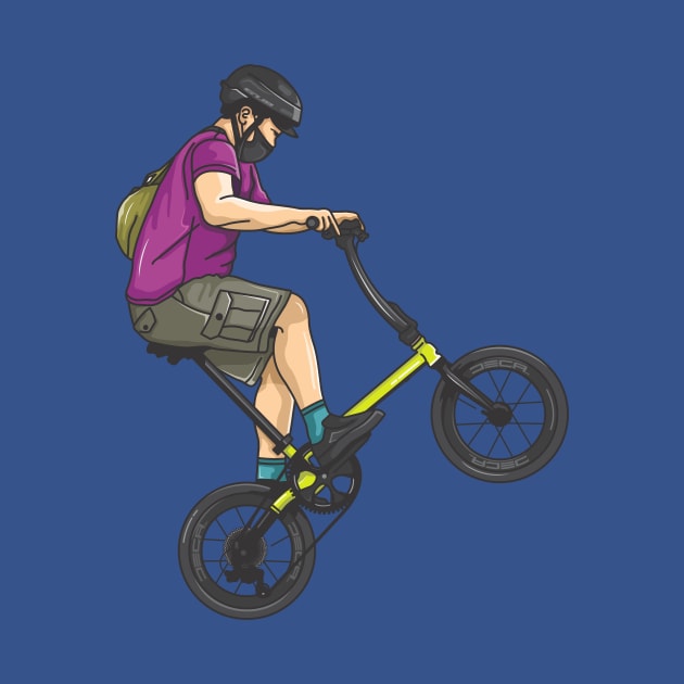 wheelie on folding bike by savya std22