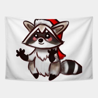 Cute Raccoon Drawing Tapestry