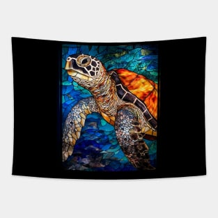 Sea turtle face Tapestry