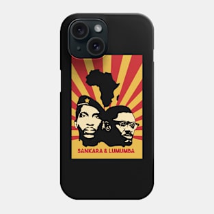 Thomas Sankara and Patrice Lumumba Retro Sunset Phone Case