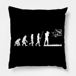 Bird Watcher Evolution Bird Watching Birder Birding Pillow