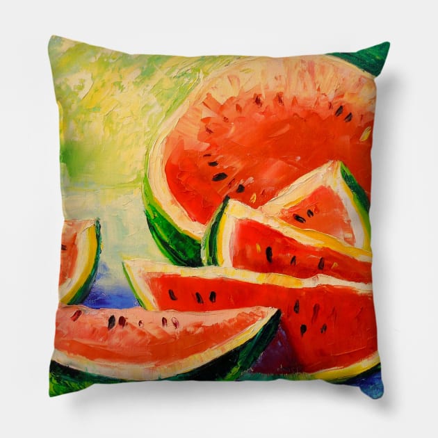 Watermelon Pillow by OLHADARCHUKART