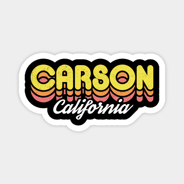 Retro Carson California Magnet by rojakdesigns