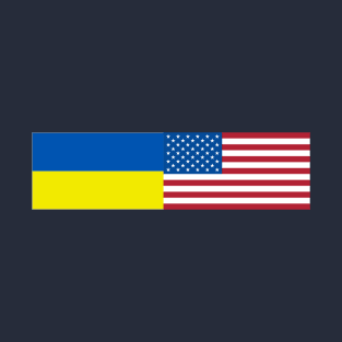 Ukraine and American Flag Together T-Shirt