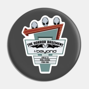 The Horror Basement & Beyond Alien Logo Pin