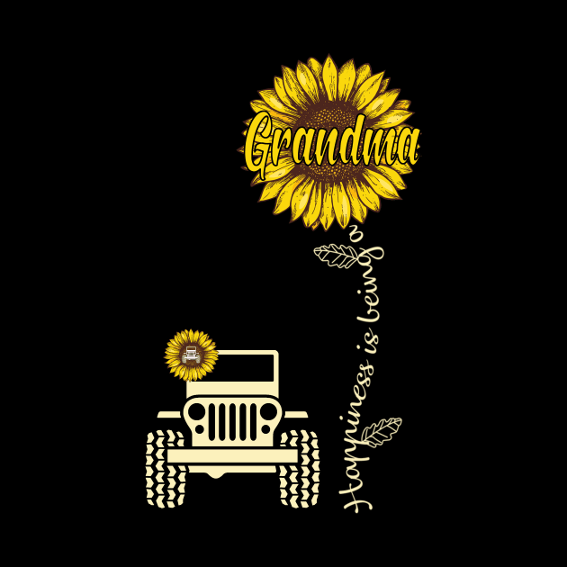 Jeep Sunflower Jeep Grandma Happiness is being a Grandma Jeep Women by Jane Sky