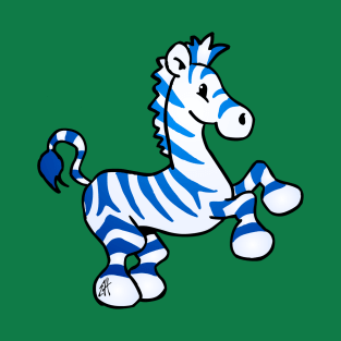 Blue zebra T-Shirt