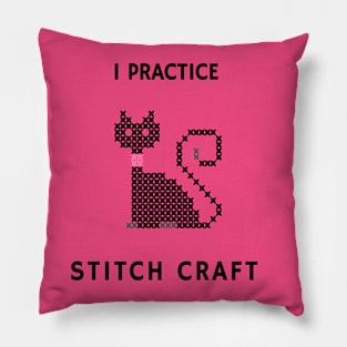 I Practice Stitch Craft Pillow