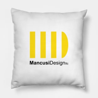 Mancusi Design Main Logo Light Background Pillow