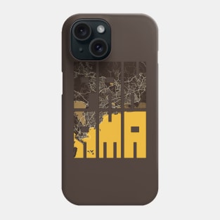 Panama City Map Typography - Pastel Phone Case