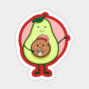 avocado mom baby Magnet