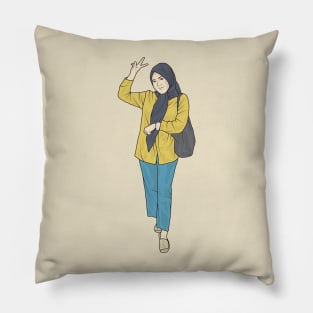 Blue and Yellow Pillow