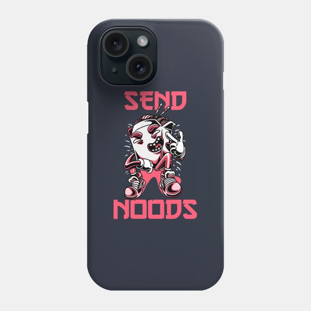 Send Noods Funny Cup Noodles Phone Case by CLPDesignLab