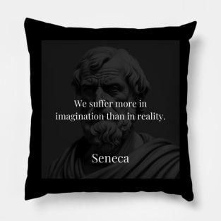 Seneca's Insight: The Weight of Imagined Suffering Pillow