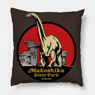 Vintage Makoshika Park Pillow