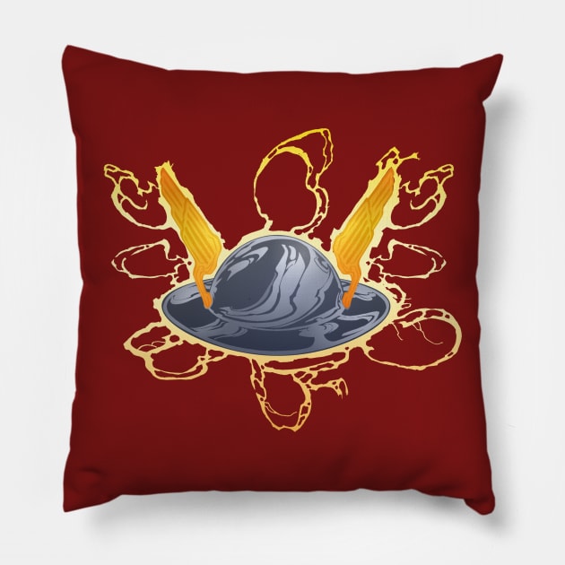 The Helmet of the Flash Pillow by Meechemax