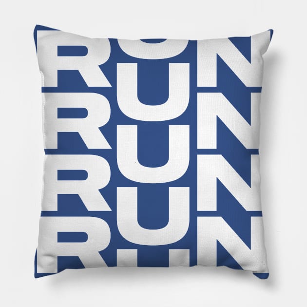 Run - solid white Pillow by MplusC