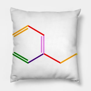 Dopamine Rainbow Molecule Chemistry Pillow