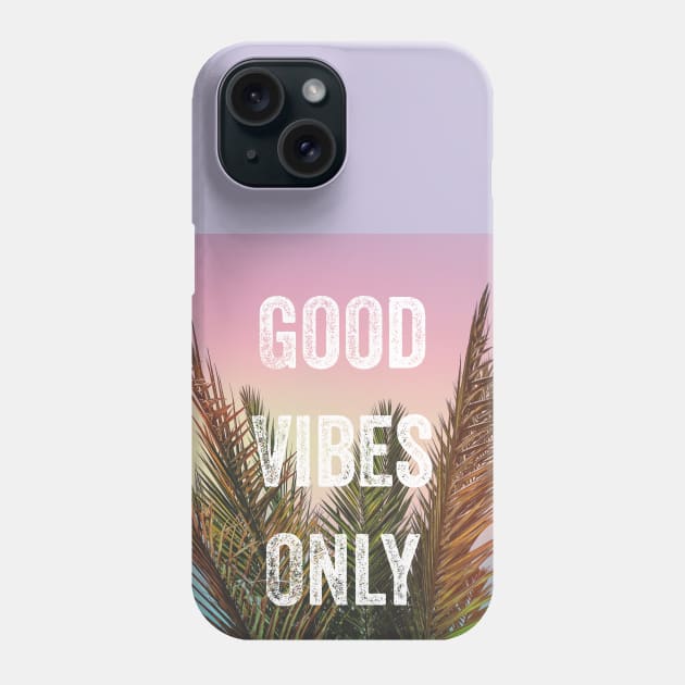 Good vibes only palm trees Phone Case by Jenmag