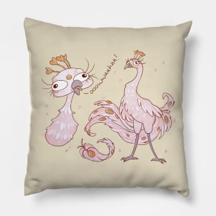 White Peacock Set Pillow