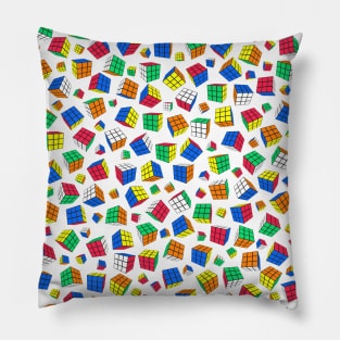 Cubes All Over - Rubik's Cube Design for those who know How to Solve a Rubik's Cube Pillow