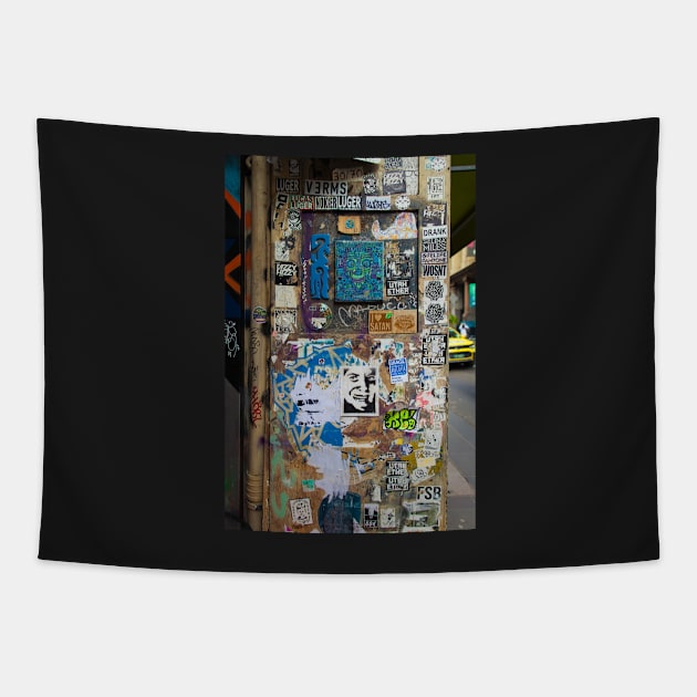 Centre Place Sticker Wall Tapestry by melbournedesign