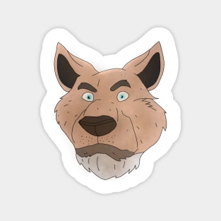 Anthro bear grey face Magnet