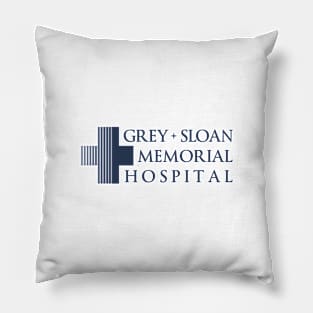 Grey + Sloan Memorial Hospital Logo | Blue Print Pillow