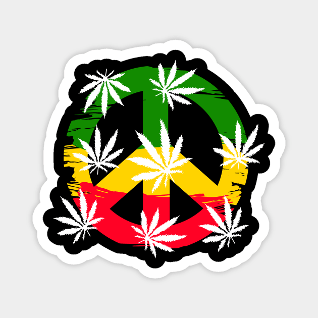 Rasta Colors, Herbs, Meditation, Reggae Colors Magnet by alzo