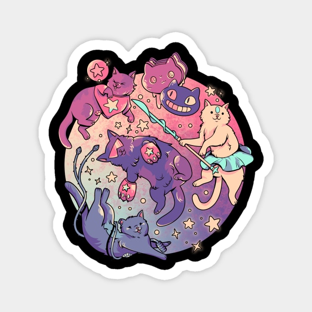 Crystal Cats Magnet by studioyumie