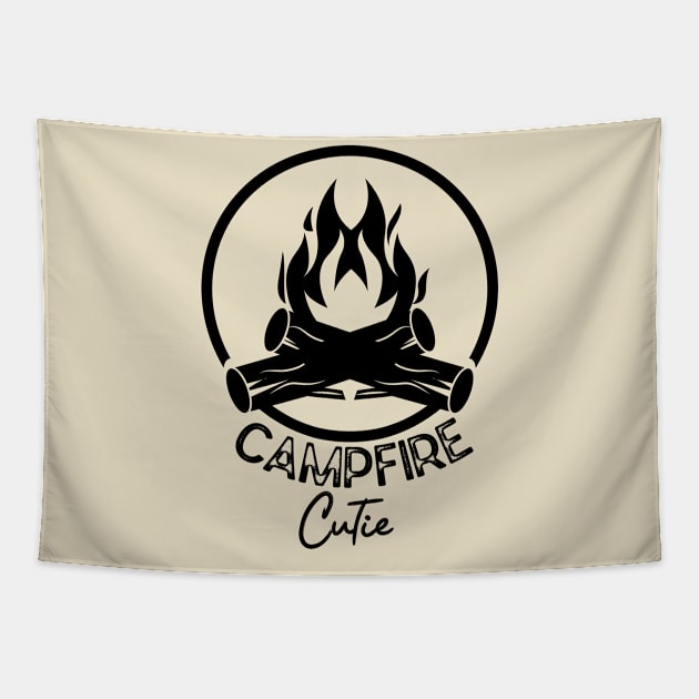 Campfire Cutie-Inspired Saying Gift for Campfire Vibes Lovers Tapestry by KAVA-X