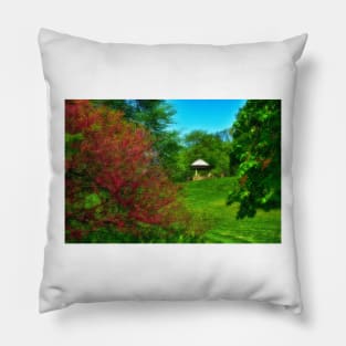 A Gazebo On The Hill Pillow