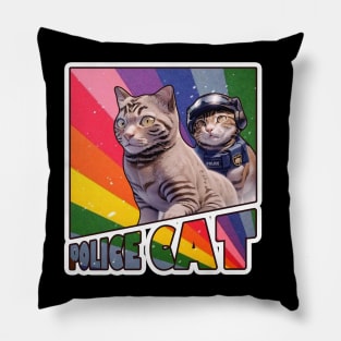 Cat Police Officer Policeman Funny Police Pillow