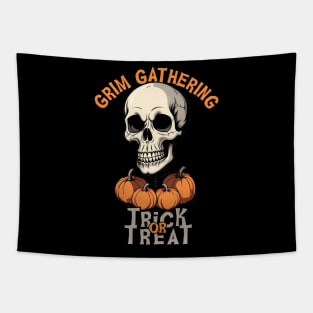 Grim Gathering Trick or Treat Tapestry