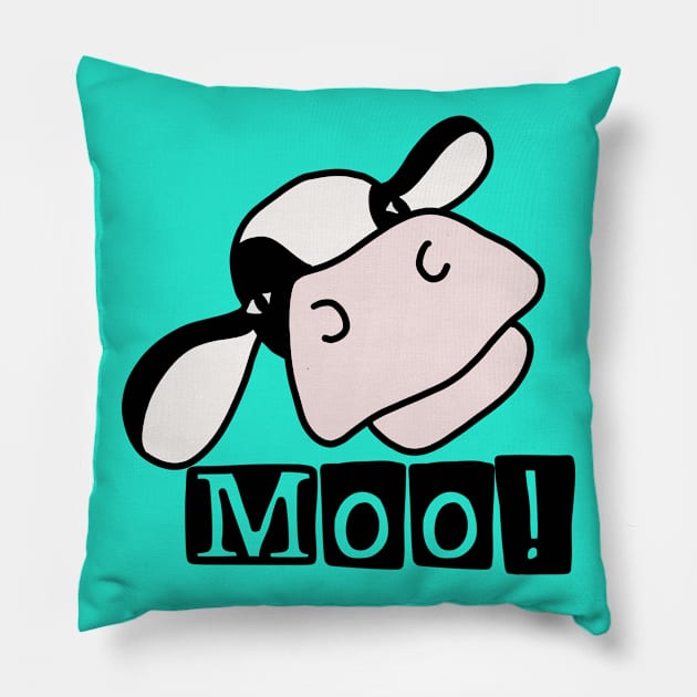 Moo cow Pillow by Pickle-Lily