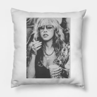 stevie nicks black Pillow