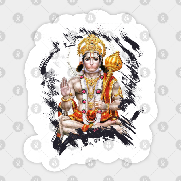 Jai Hanuman Hindu Worshipping - Hinduism - Sticker | TeePublic