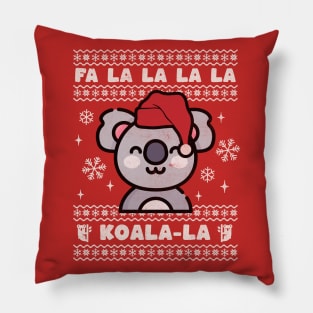 Ugly Christmas Sweater Fa La La Koala La Pillow