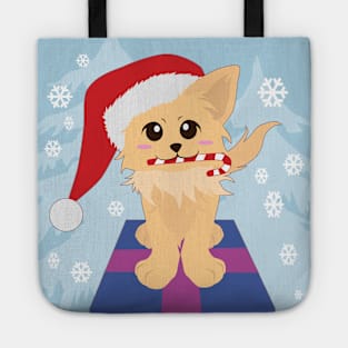 Christmas Puppy (Painting) Tote